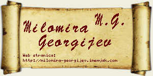 Milomira Georgijev vizit kartica
